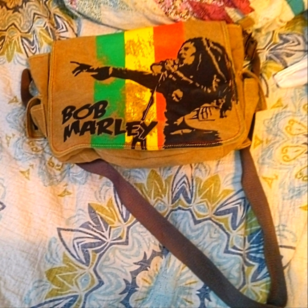Canvas Bob Marley Purse Bag Lg Unisex